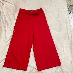 Red flarred dress pants